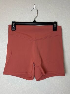 Balance Athletica Women's High-Waist Bike Shorts in Terracotta Size L
